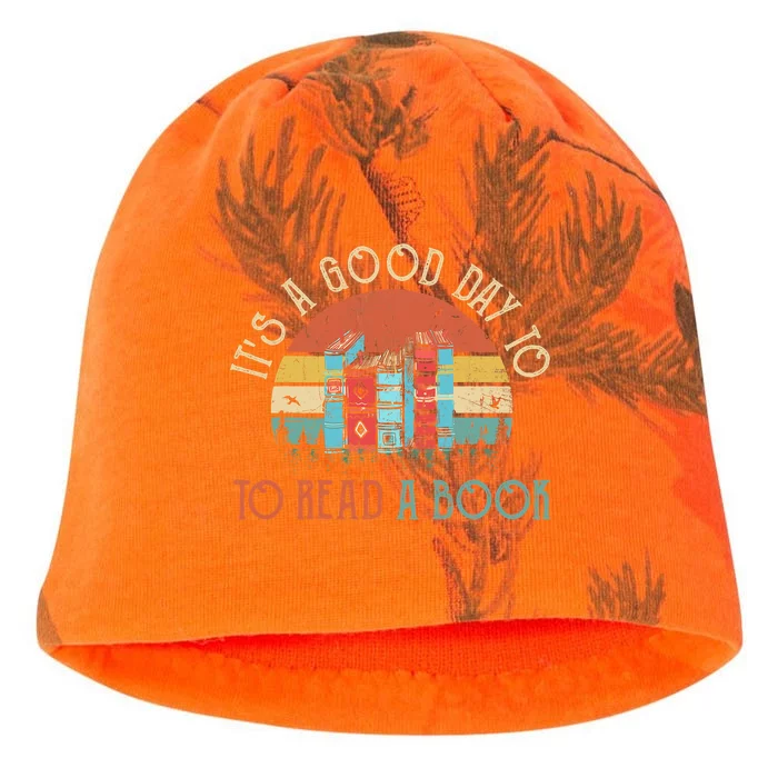 Its A Good Day To Read Book Funny Library Reading Lovers Kati - Camo Knit Beanie