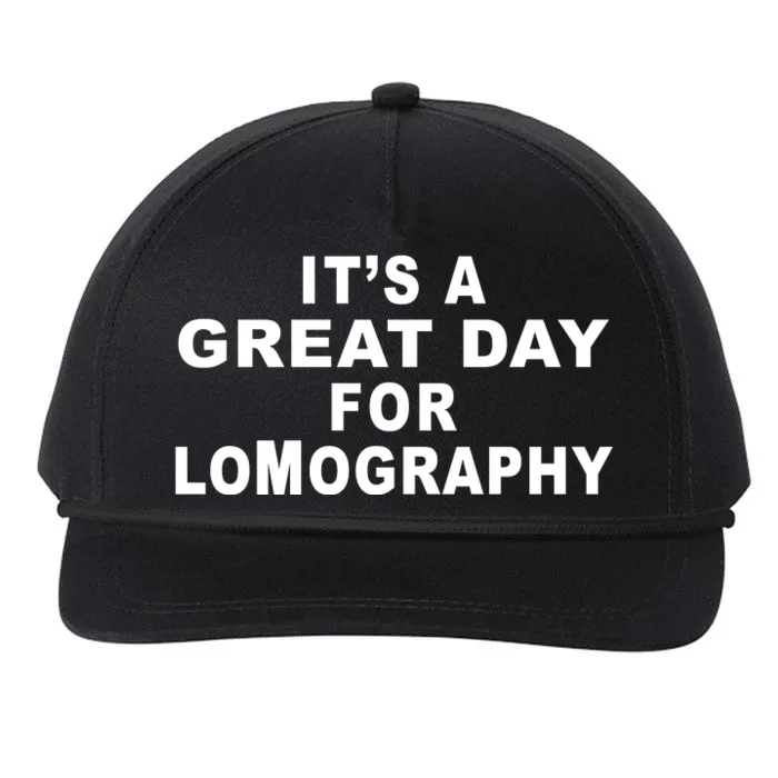 It's A Great Day For Lomography Snapback Five-Panel Rope Hat