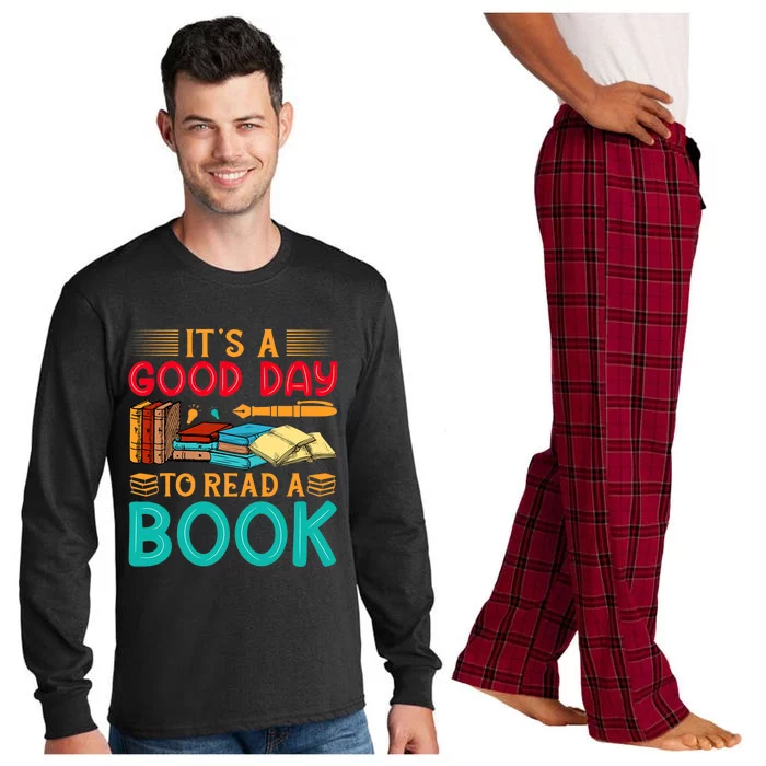 Its A Good Day To Read Book Funny Library Reading Lovers Long Sleeve Pajama Set