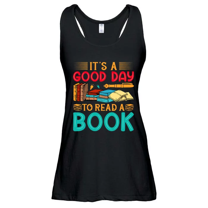 Its A Good Day To Read Book Funny Library Reading Lovers Ladies Essential Flowy Tank