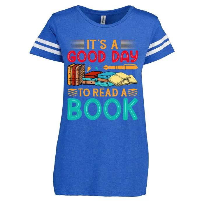 Its A Good Day To Read Book Funny Library Reading Lovers Enza Ladies Jersey Football T-Shirt