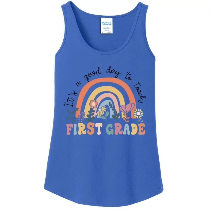 Its A Good Day To Teach First Grade Funny 1St Grade Teacher Gift Ladies Essential Tank