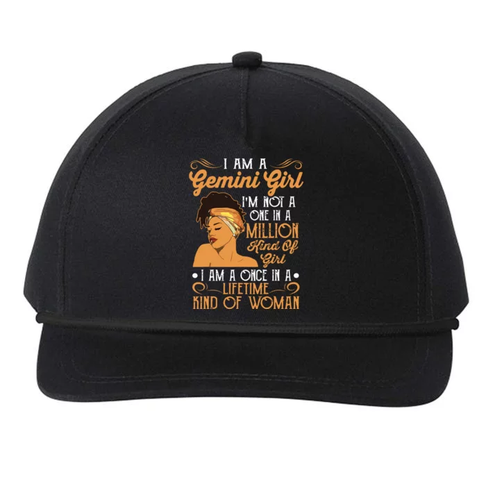 Im A Gemini Girl Black Women Gemini Girl Snapback Five-Panel Rope Hat