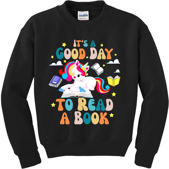 ItS A Good Day To Read Book Day Costumes Bookworm Kids Sweatshirt