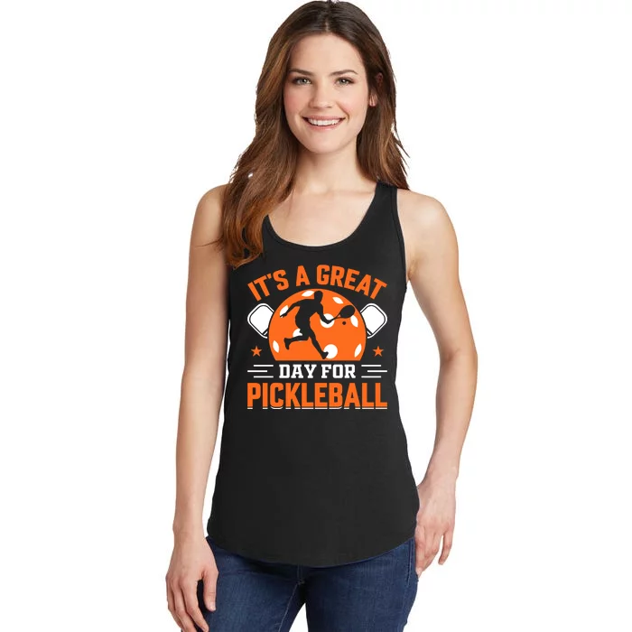 It's A Great Day For Pickleball Funny Pickleball Ladies Essential Tank