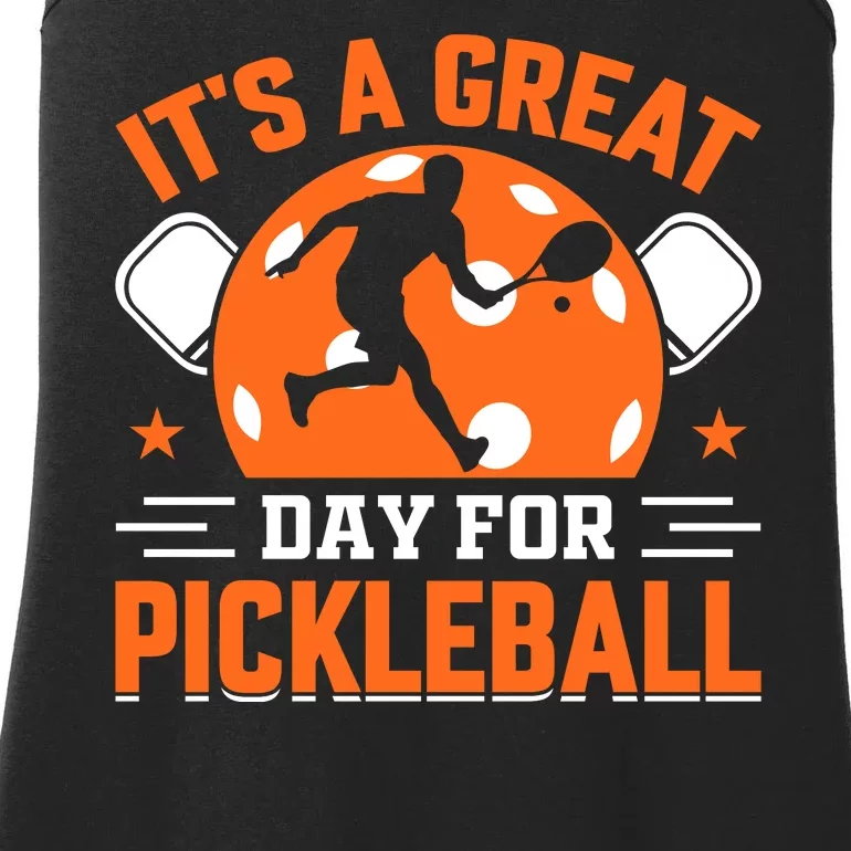 It's A Great Day For Pickleball Funny Pickleball Ladies Essential Tank