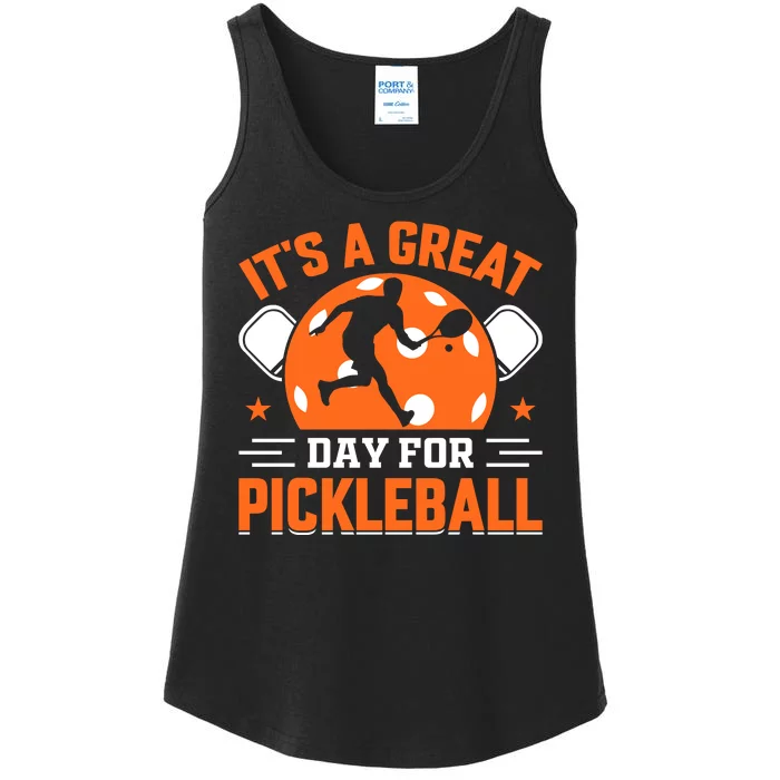 It's A Great Day For Pickleball Funny Pickleball Ladies Essential Tank