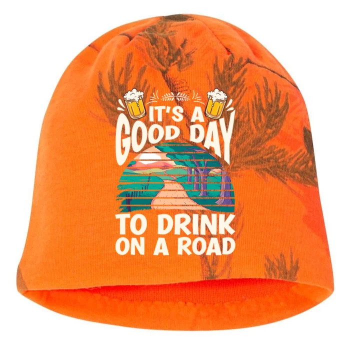 It's A Good Day To On A Road Trip Beer Ing Humour Gift Kati - Camo Knit Beanie