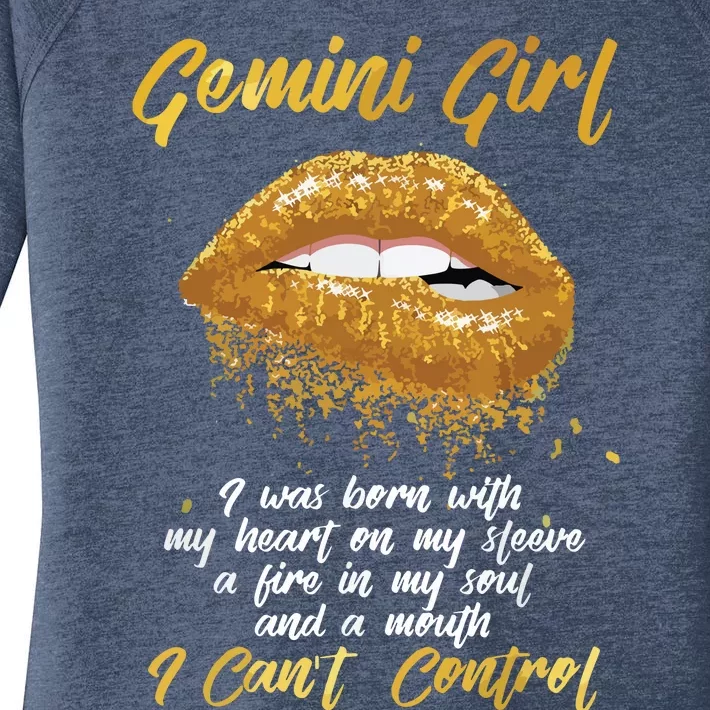 Im A Gemini Girl Funny Birthday For Women Women's Perfect Tri Tunic Long Sleeve Shirt