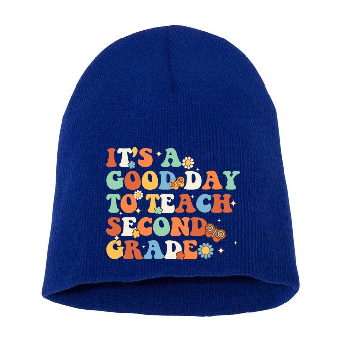 Its A Good Day To Teach Second Grade Teacher Back To School Cute Gift Short Acrylic Beanie