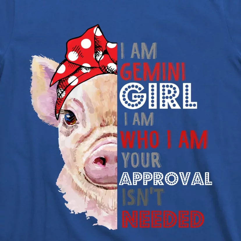 I Am Gemini Who Loves Pigs Star Sign Zodiac Gift T-Shirt