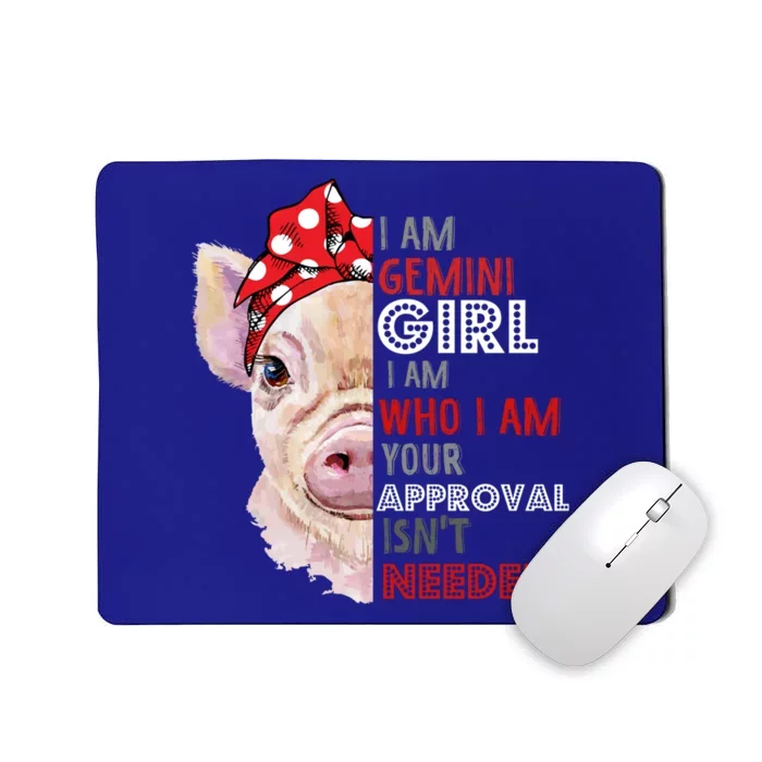 I Am Gemini Who Loves Pigs Star Sign Zodiac Gift Mousepad