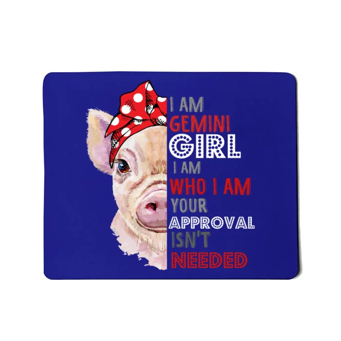 I Am Gemini Who Loves Pigs Star Sign Zodiac Gift Mousepad