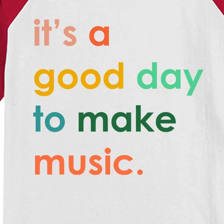 It's A Good Day To Make Music Kids Colorblock Raglan Jersey