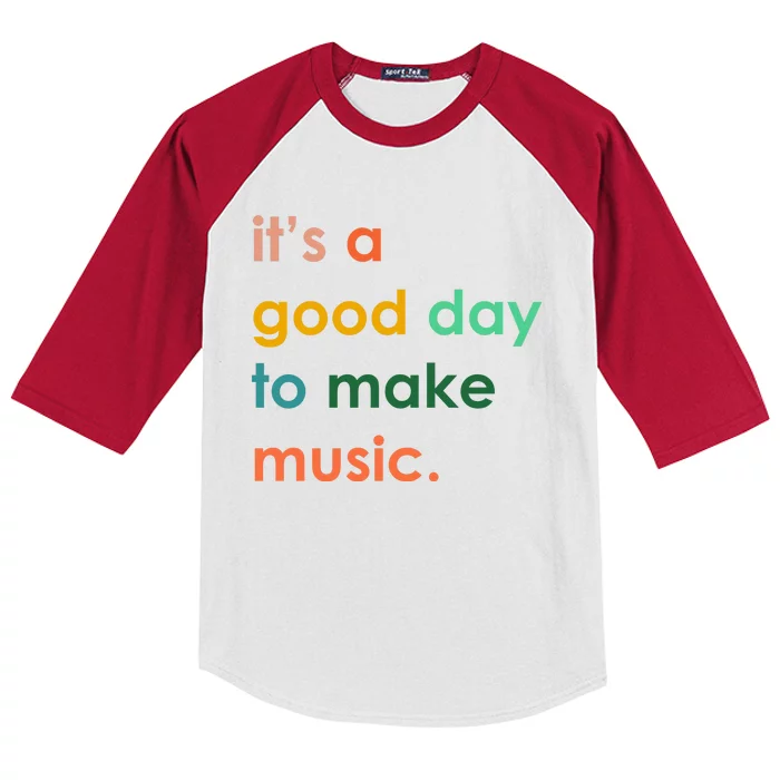 It's A Good Day To Make Music Kids Colorblock Raglan Jersey