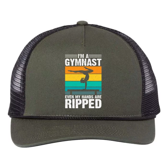 IM A Gymnast Even My Hands Are Ripped Retro Rope Trucker Hat Cap