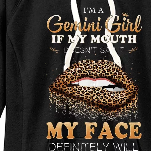 I'm A Gemini Funny Leopard Printed Birthday Women's Fleece Hoodie