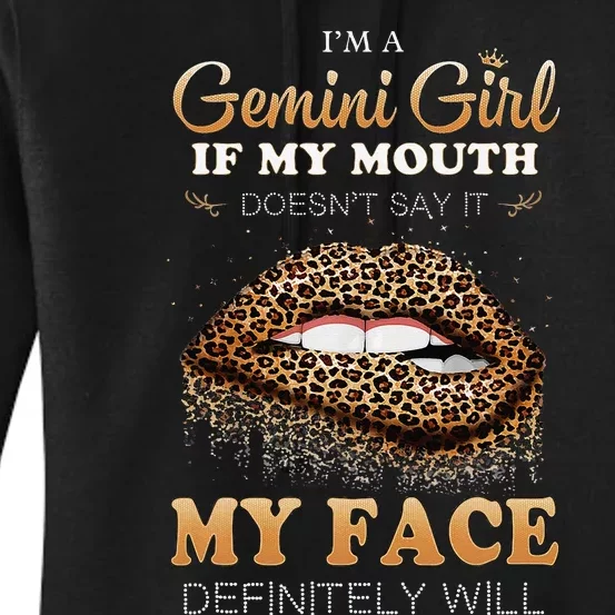 I'm A Gemini Funny Leopard Printed Birthday Women's Pullover Hoodie