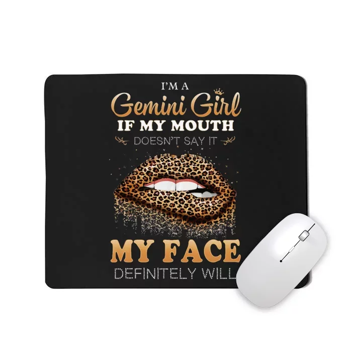 I'm A Gemini Funny Leopard Printed Birthday Mousepad