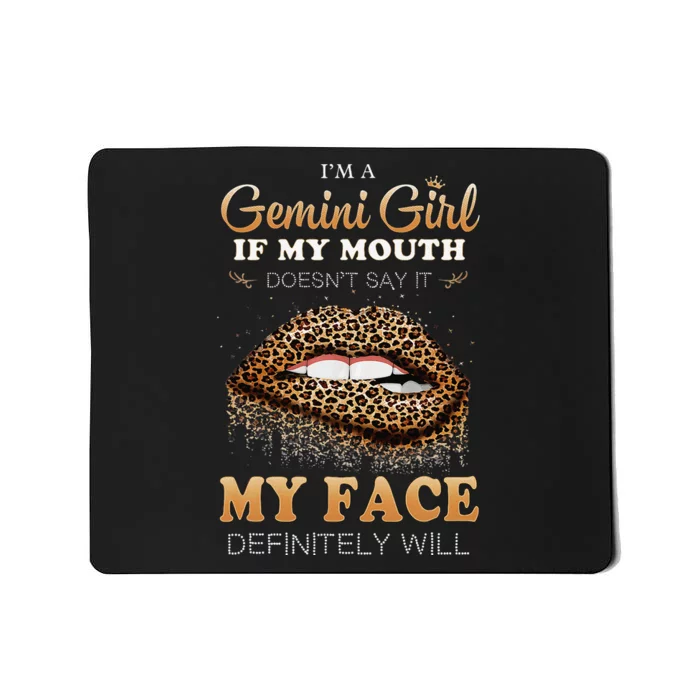 I'm A Gemini Funny Leopard Printed Birthday Mousepad