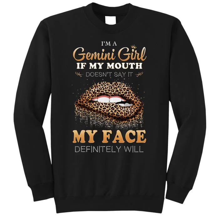 I'm A Gemini Funny Leopard Printed Birthday Tall Sweatshirt