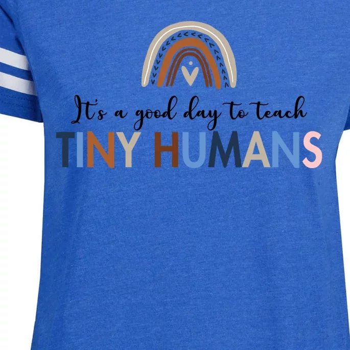 It's A Good Day To Teach Tiny Humans Gift For Teacher Enza Ladies Jersey Football T-Shirt