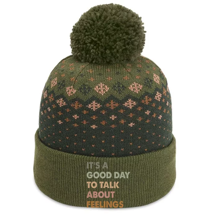 ItS A Good Day To Talk About Feelings Funny Mental Health The Baniff Cuffed Pom Beanie