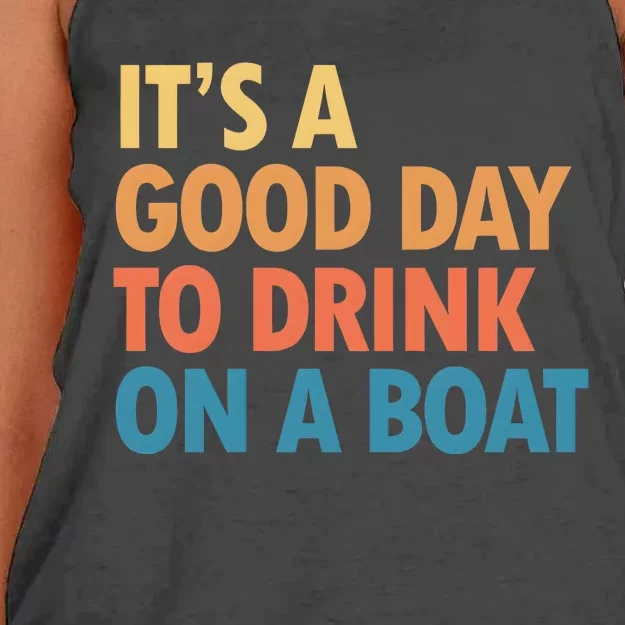 ItS A Good Day To Drink On A Boat Women's Knotted Racerback Tank