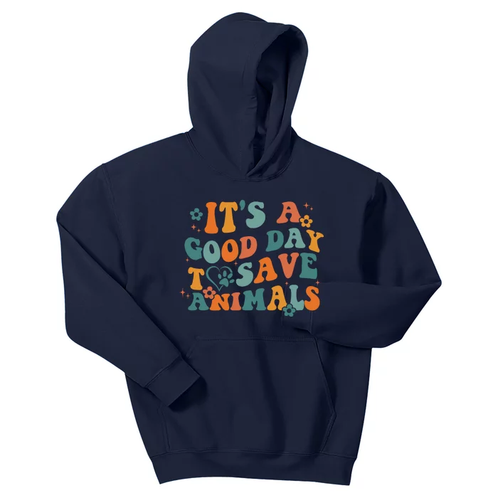 It's A Good Day To Save Animals Vet Tech Kids Hoodie