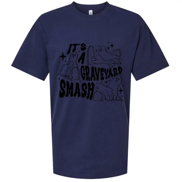 It’S A Graveyard Smash Halloween Ghost Trendy Spooky Sueded Cloud Jersey T-Shirt