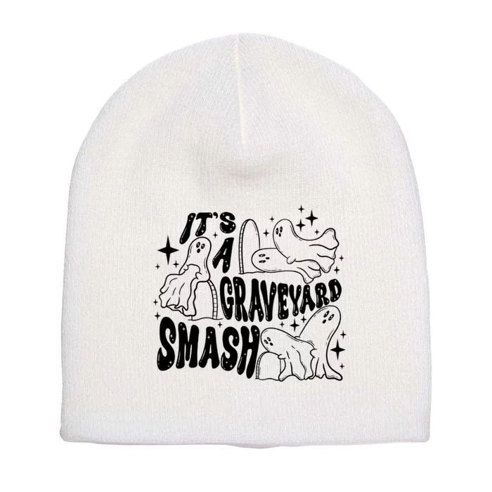 It’S A Graveyard Smash Halloween Ghost Trendy Spooky Short Acrylic Beanie