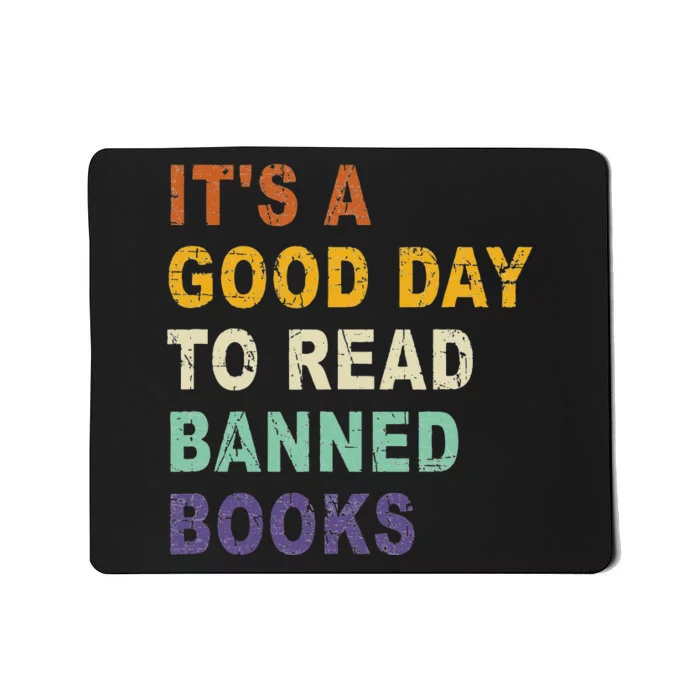 Its A Good Day To Read Banned Books Funny Retro Vintage Mousepad