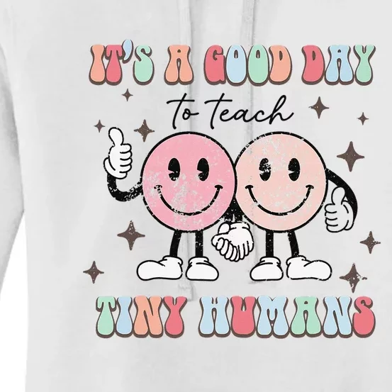 It's a good day to teach tiny humans retro happy face Women's Pullover Hoodie