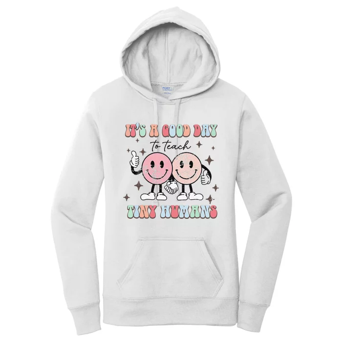 It's a good day to teach tiny humans retro happy face Women's Pullover Hoodie