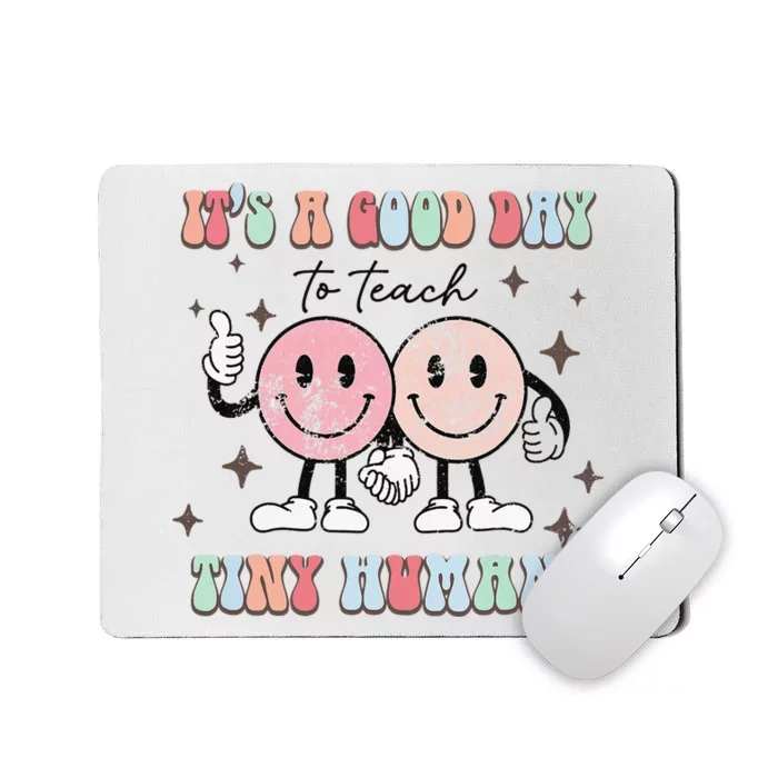 It's a good day to teach tiny humans retro happy face Mousepad