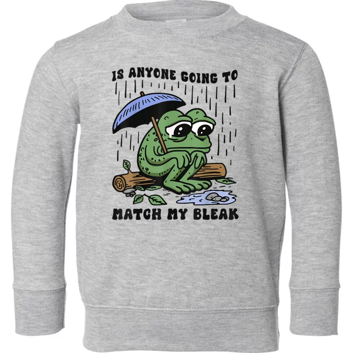 Is Anyone Going To Match My Bleak Toddler Sweatshirt