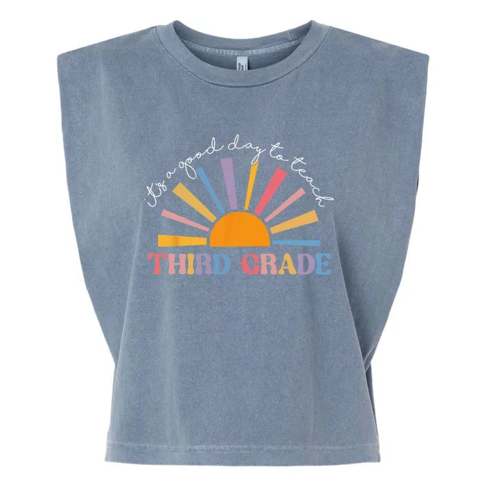 It's A Good Day To Teach Third Grade Funny Teacher Garment-Dyed Women's Muscle Tee