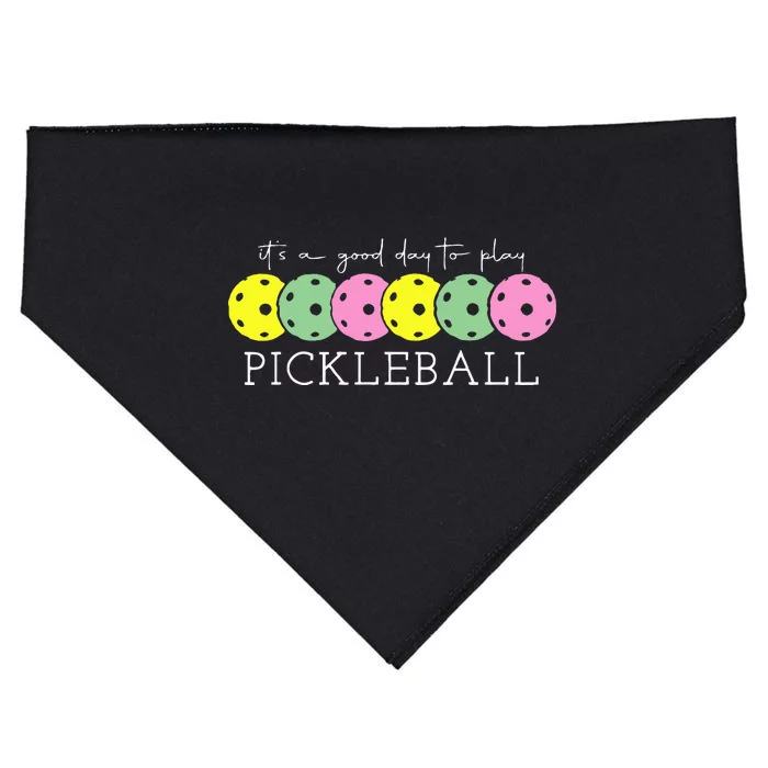 ItS A Good Days To Play Pickleball Dink Player Pickleball USA-Made Doggie Bandana