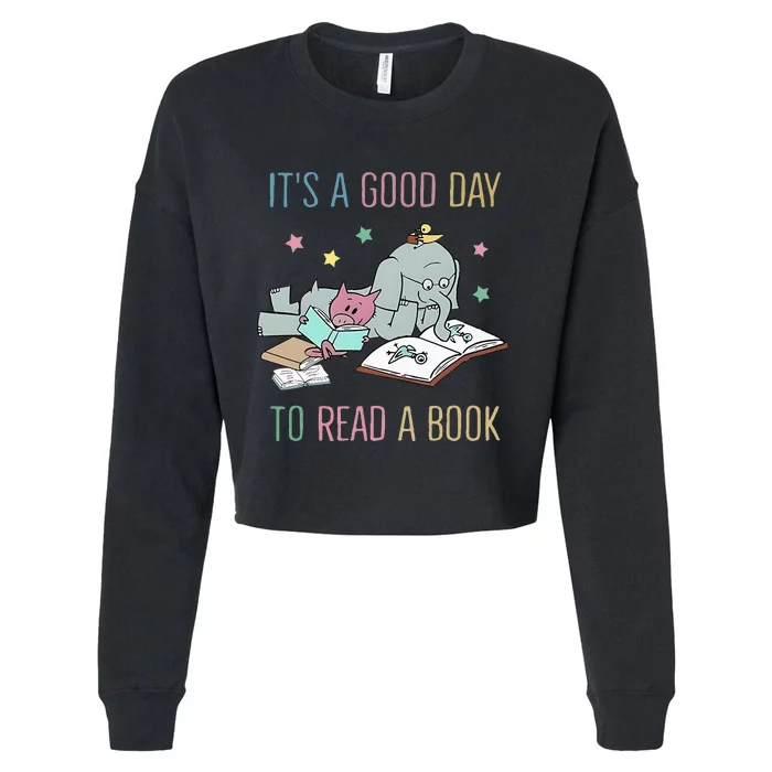 ItS A Good Day To Read A Book Cropped Pullover Crew