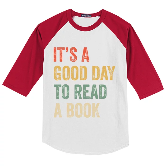 It's A Good Day To Read A Book Gift Kids Colorblock Raglan Jersey