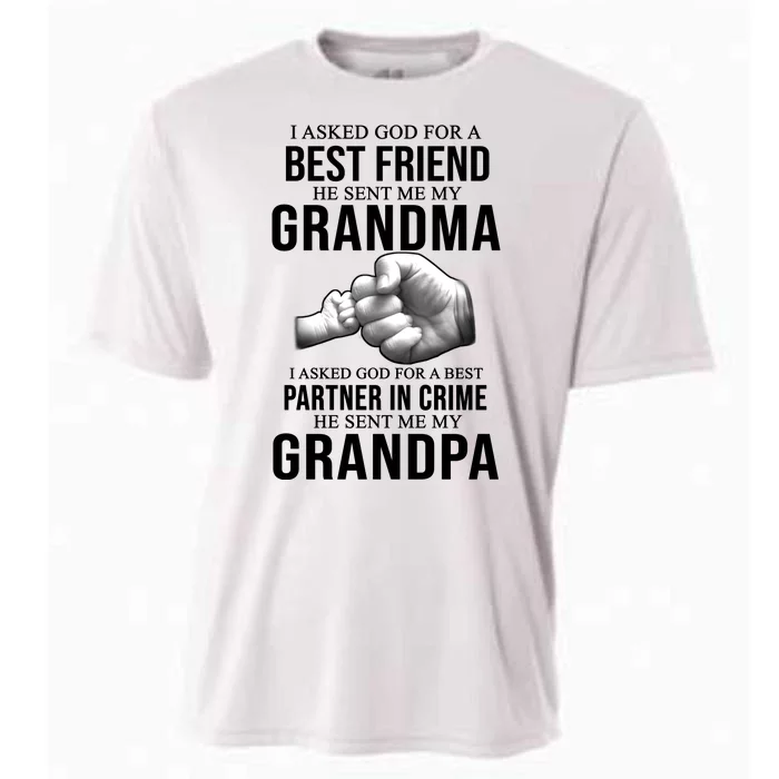 I Asked God For A Best Friend He Sent Me My Grandma Cooling Performance Crew T-Shirt