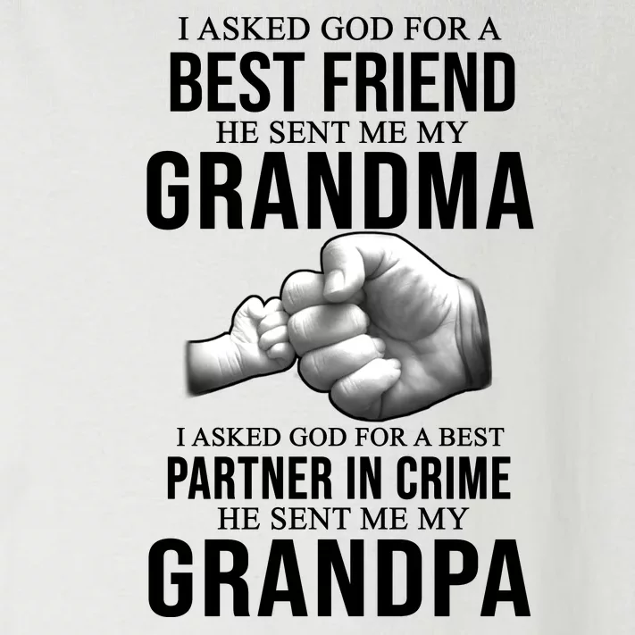 I Asked God For A Best Friend He Sent Me My Grandma Toddler Long Sleeve Shirt