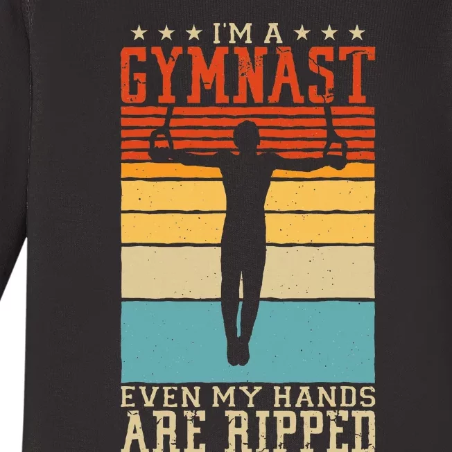 IM A Gymnast Even My Hands Are Ripped Gymnastic Baby Long Sleeve Bodysuit