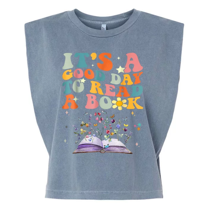 Its A Good Day To Read A Book World Book Day Groovy Garment-Dyed Women's Muscle Tee