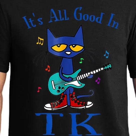 Its All Good In Tk Cat Guitar Transitional Kindergaten Pajama Set