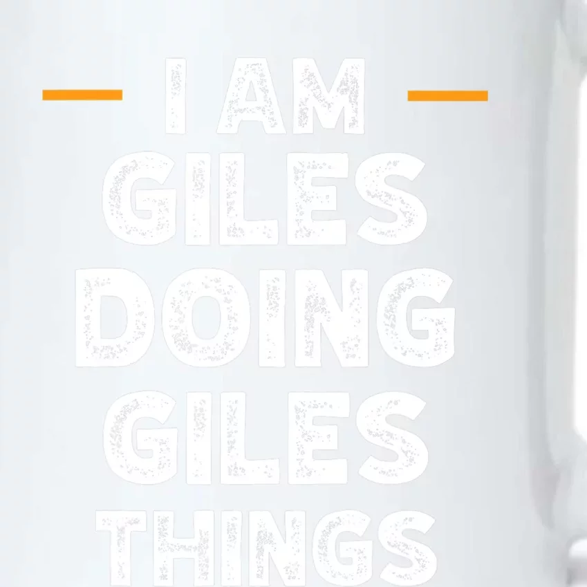 I am Giles doing Giles things custom funny name Black Color Changing Mug