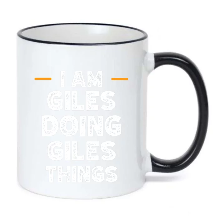 I am Giles doing Giles things custom funny name Black Color Changing Mug