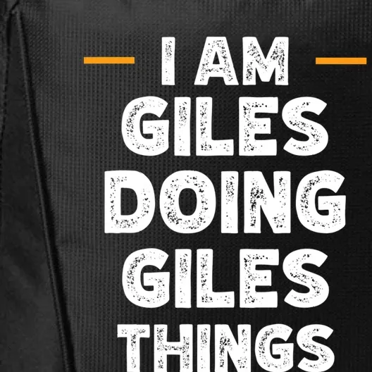 I am Giles doing Giles things custom funny name City Backpack