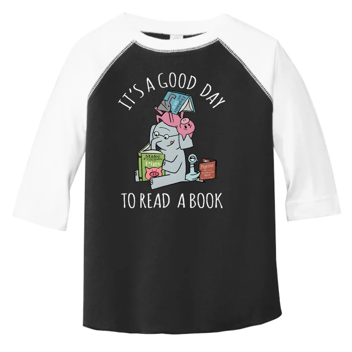 Its A Good Day To Read Book Lover Cute Pig And Elephant Toddler Fine Jersey T-Shirt