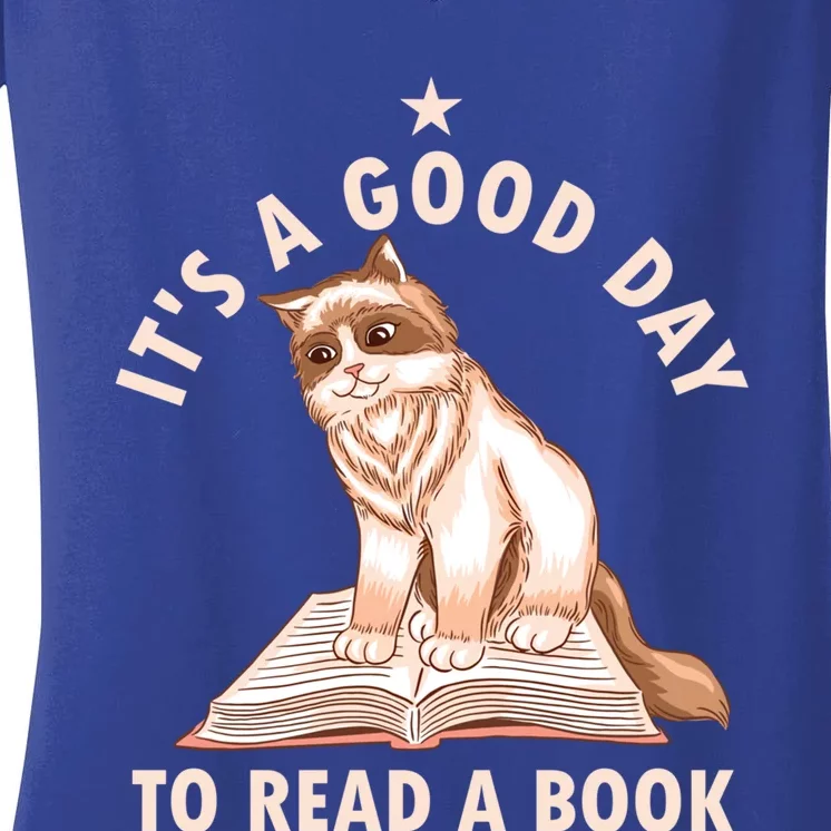 Its A Good Day To Read A Book Funny Bookworm Book Lover Gift Women's V-Neck T-Shirt